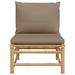 Tuinmiddenbank Met Kussens Bamboe Taupe 1