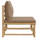 Tuinmiddenbank Met Kussens Bamboe Taupe 1
