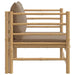 Tuinbank Met Kussens Bamboe Taupe 1 Fauteuil
