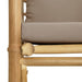 Tuinbank Met Kussens Bamboe Taupe 1 Fauteuil
