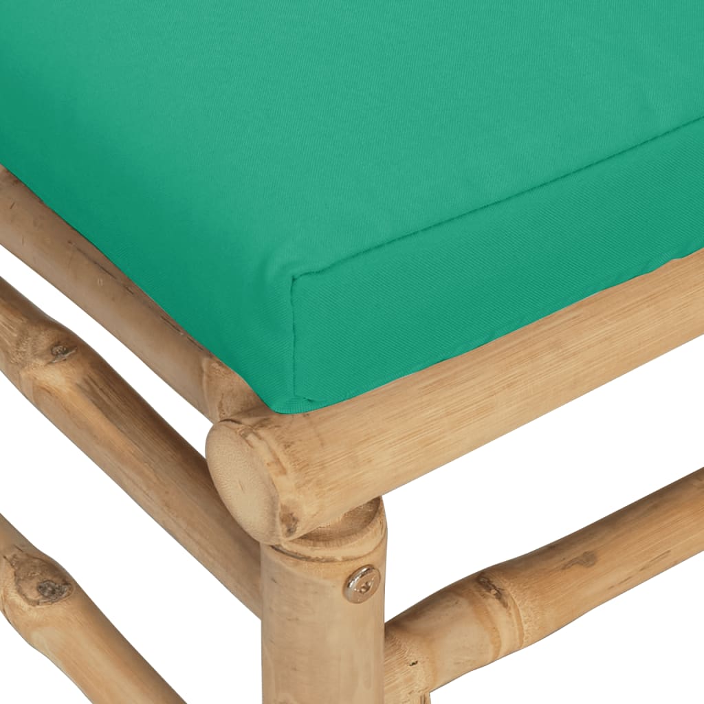 Tuinmiddenbank Met Kussens Bamboe Groen 1