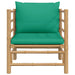 Tuinbank Met Kussens Bamboe Groen 1 Fauteuil