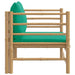 Tuinbank Met Kussens Bamboe Groen 1 Fauteuil