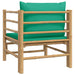 Tuinbank Met Kussens Bamboe Groen 1 Fauteuil