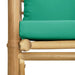 Tuinbank Met Kussens Bamboe Groen 1 Fauteuil