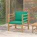 Tuinbank Met Kussens Bamboe Groen 1 Fauteuil