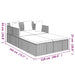 Ligbed met kussens 182x118x63 cm poly rattan zwart