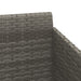 Ligbed met kussens 182x118x63 cm poly rattan grijs