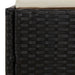 Ligbed met inklapbaar dak 200x114x128 cm poly rattan zwart