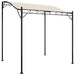 Luifel 2x2,3 m 180 g/m² stof en staal crèmekleurig