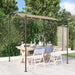 Luifel 2x2,3 m 180 g/m² stof en staal taupe