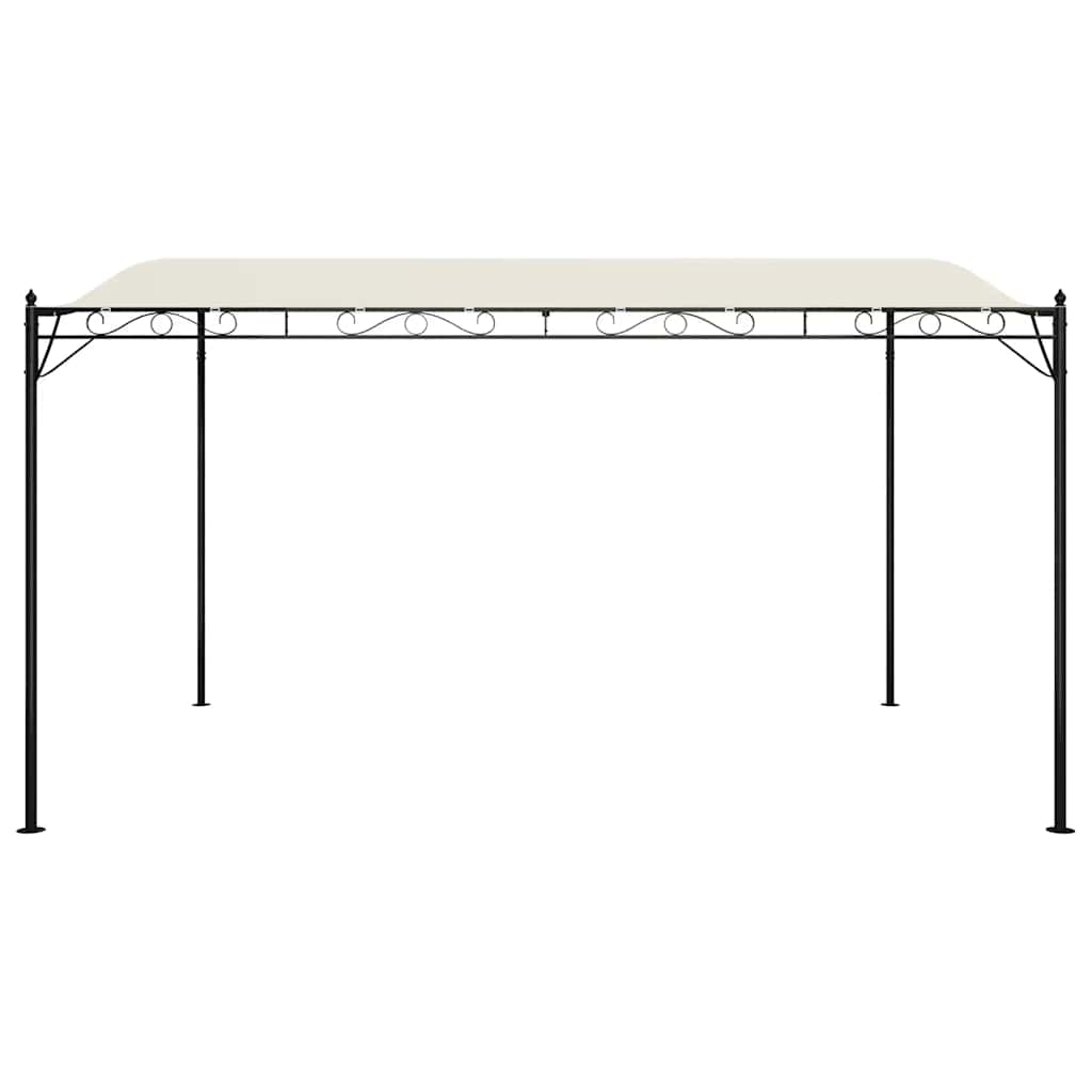 Luifel 4x3 m 180 g/m² stof en staal crèmekleurig