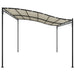Luifel 4x3 m 180 g/m² stof en staal crèmekleurig