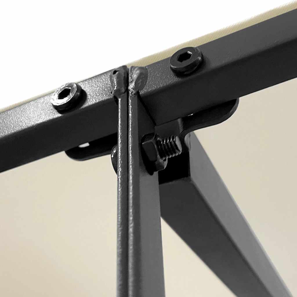 Luifel 4x3 m 180 g/m² stof en staal crèmekleurig