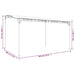 Luifel 4x3 m 180 g/m² stof en staal crèmekleurig