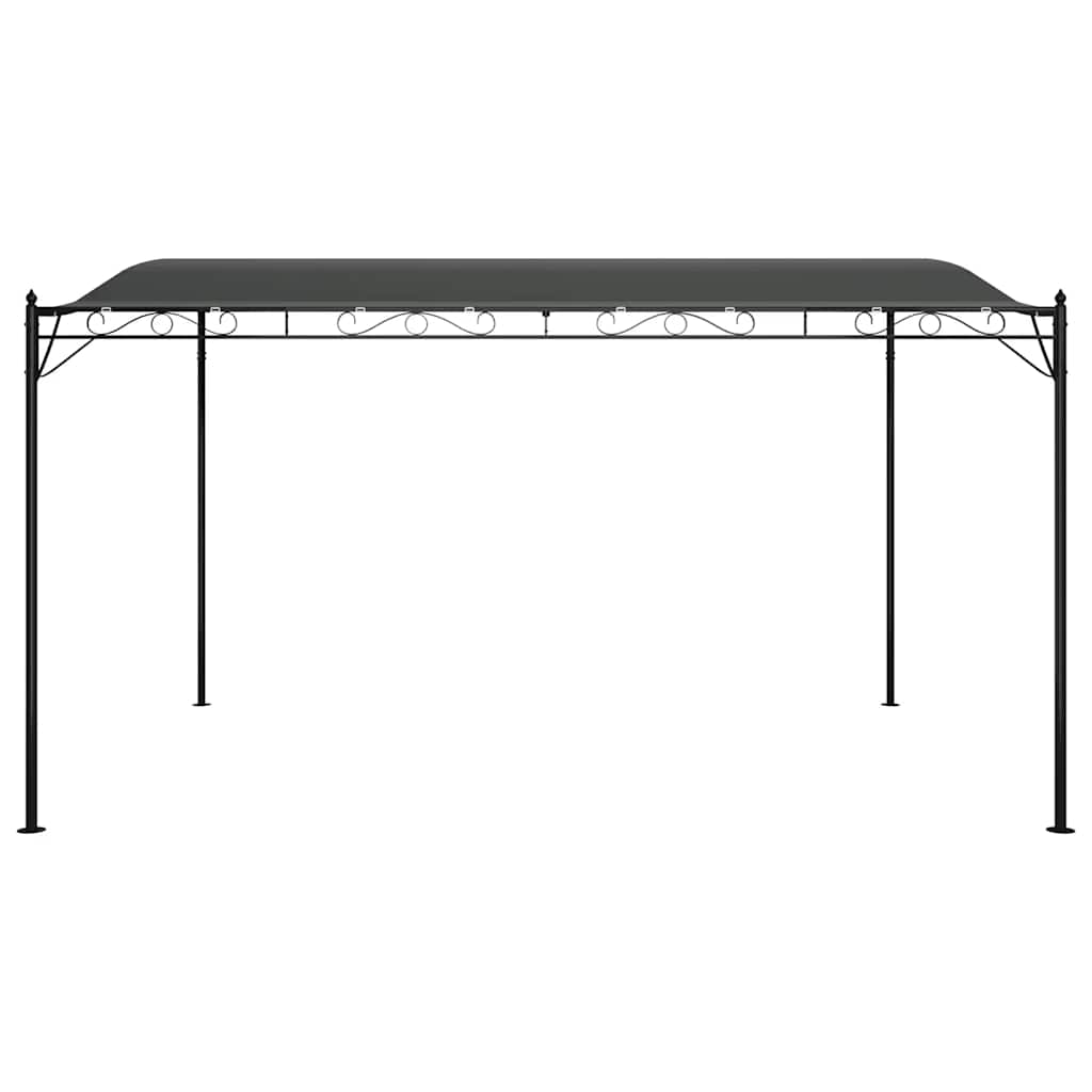 Luifel 4x3 m 180 g/m² stof en staal antracietkleurig