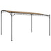 Luifel 4x3 m 180 g/m² stof en staal taupe