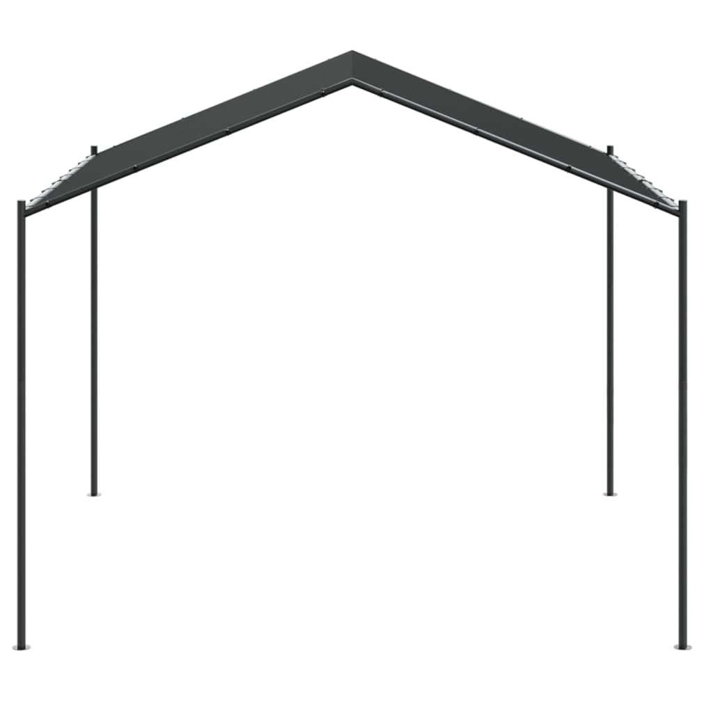 Tuinpaviljoen 3x3 m staal en stof antracietkleurig