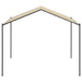 Tuinpaviljoen 3x3 m staal en stof beige