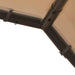 Tuinpaviljoen 3x3 m staal en stof beige