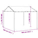 Tuinpaviljoen 3x3 m staal en stof beige