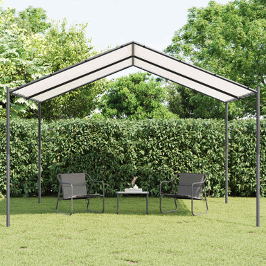 Paviljoen 4 x 4 x 2,6 m Wit Staal en Polyester 180 gsm