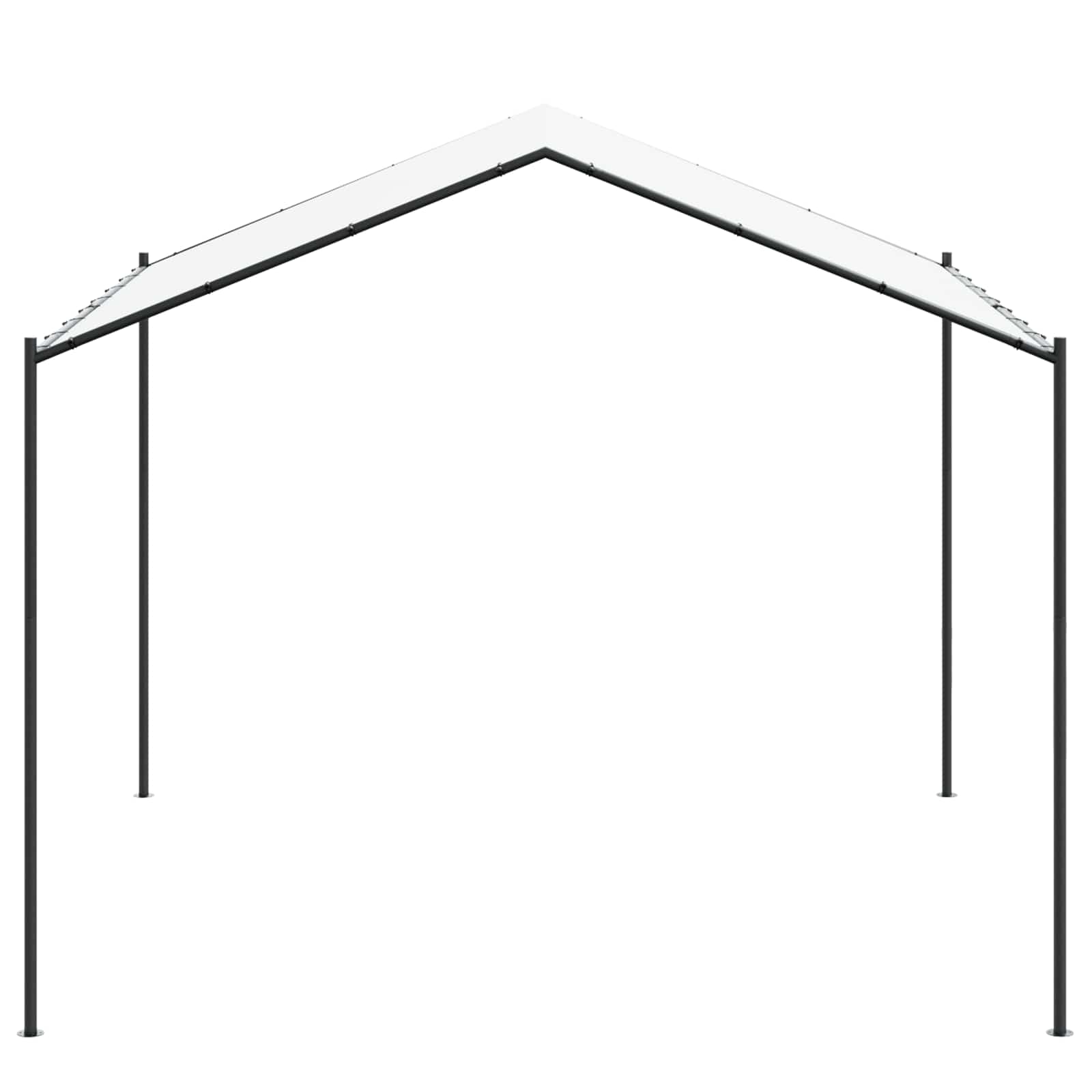 Paviljoen 4 x 4 x 2,6 m Wit Staal en Polyester 180 gsm