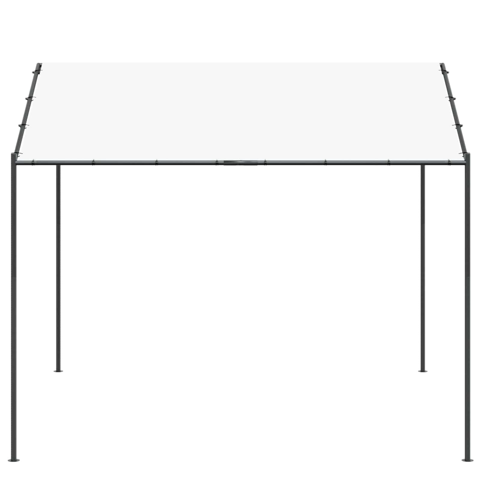 Paviljoen 4 x 4 x 2,6 m Wit Staal en Polyester 180 gsm