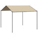 Tuinpaviljoen 4x4 m staal en stof beige