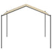 Tuinpaviljoen 4x4 m staal en stof beige