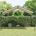 Tuinpaviljoen 4x4 m staal en stof beige