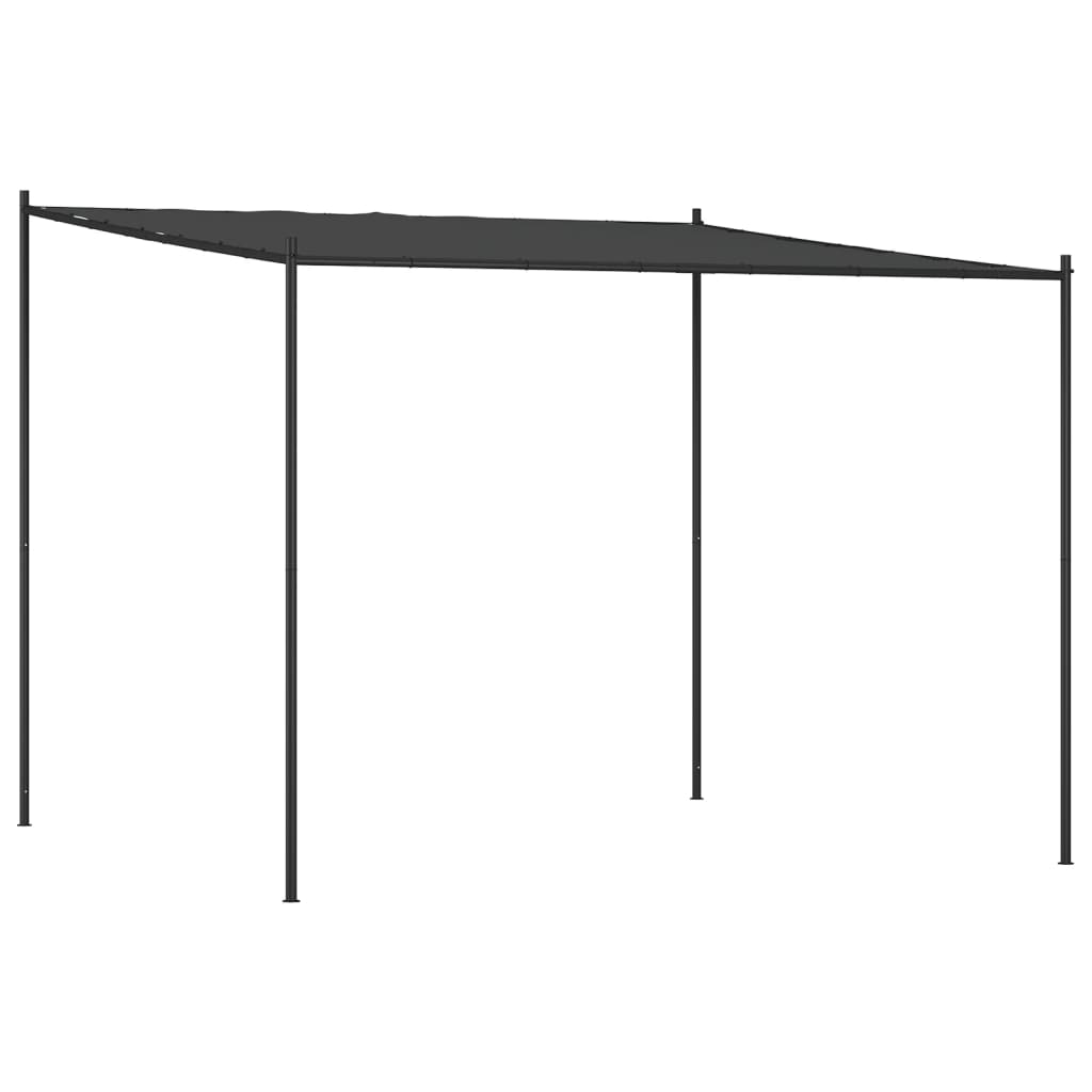 Prieel 3x3 m 180 g/m² stof en staal antracietkleurig
