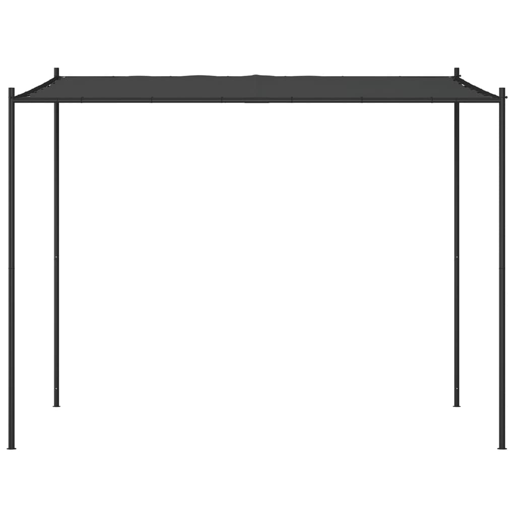 Prieel 3x3 m 180 g/m² stof en staal antracietkleurig