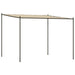 Prieel 3x3 m 180 g/m² stof en staal beige