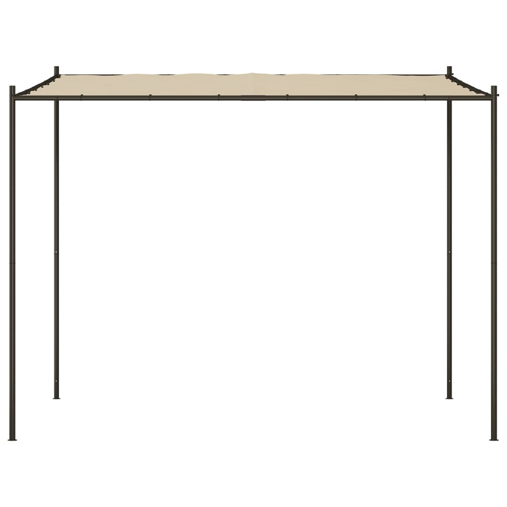 Prieel 3x3 m 180 g/m² stof en staal beige