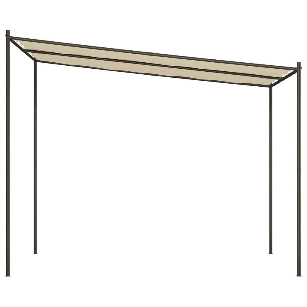Prieel 3x3 m 180 g/m² stof en staal beige