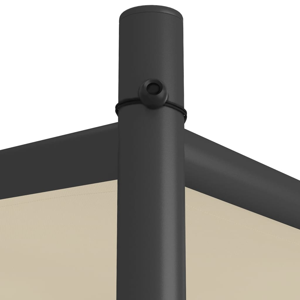 Prieel 3x3 m 180 g/m² stof en staal beige