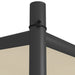 Prieel 3x3 m 180 g/m² stof en staal beige