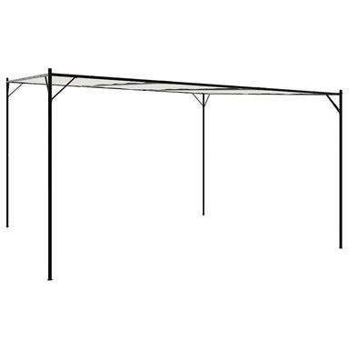 Prieel 4x4 m 180 g/m² stof en staal wit