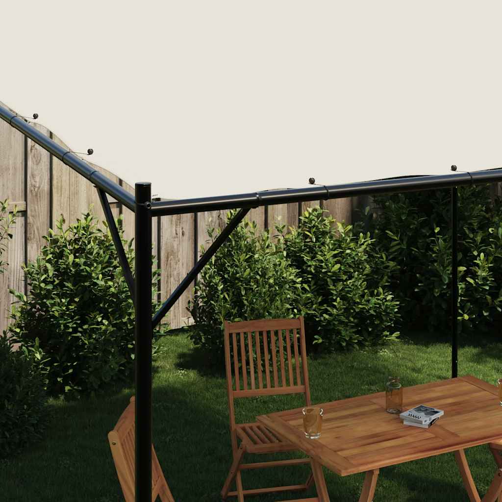 Prieel 4x4 m 180 g/m² stof en staal wit