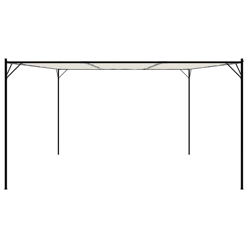 Prieel 4x4 m 180 g/m² stof en staal wit