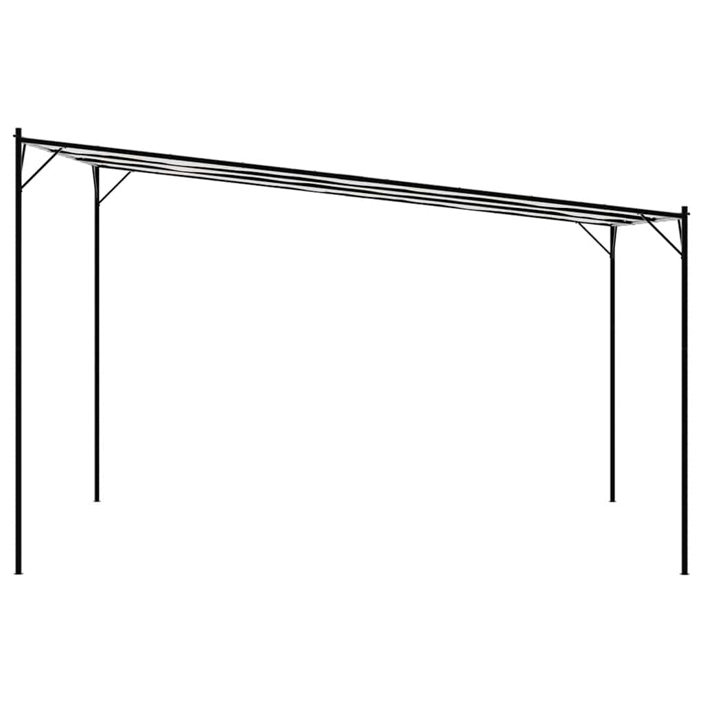 Prieel 4x4 m 180 g/m² stof en staal wit