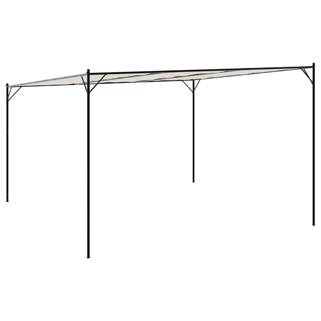 Prieel 4x4 m 180 g/m² stof en staal wit