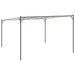 Prieel 4x4 m 180 g/m² stof en staal wit