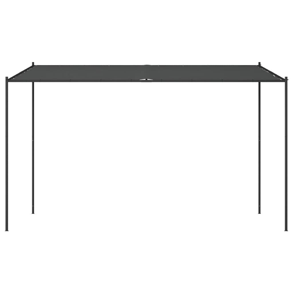 Prieel 4x4 m 180 g/m² stof en staal antracietkleurig