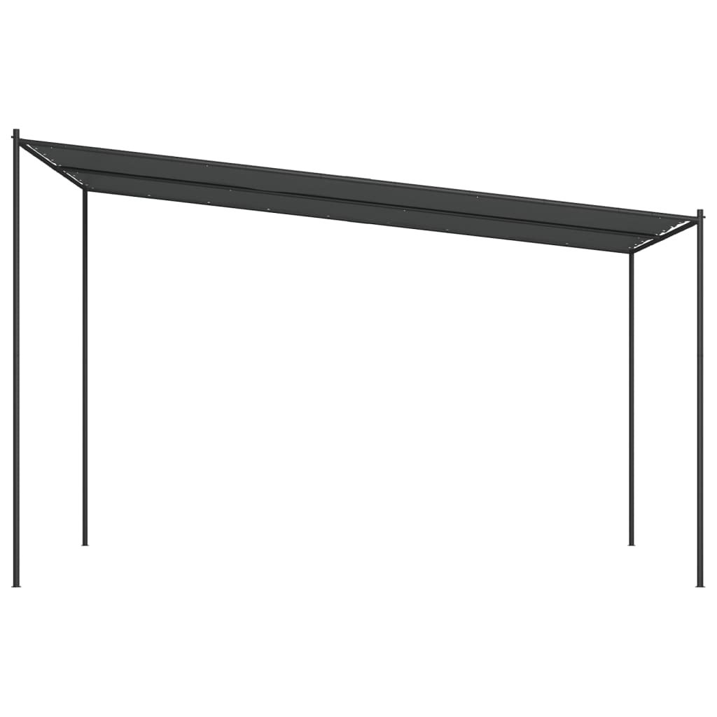 Prieel 4x4 m 180 g/m² stof en staal antracietkleurig