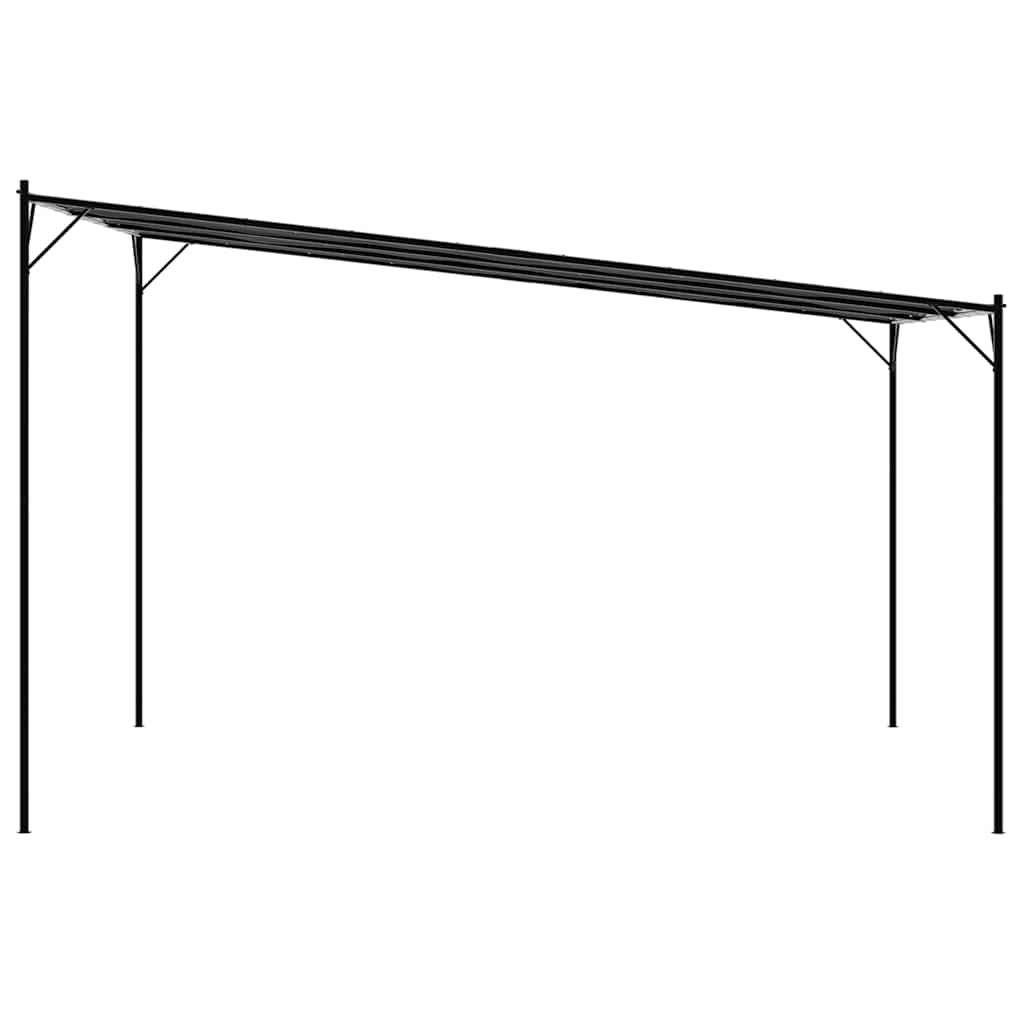 Prieel 4x4 m 180 g/m² stof en staal antracietkleurig