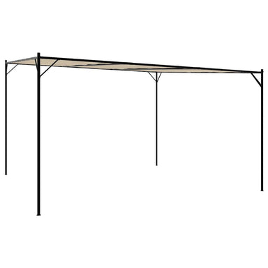 Prieel 4x4 m 180 g/m² stof en staal beige