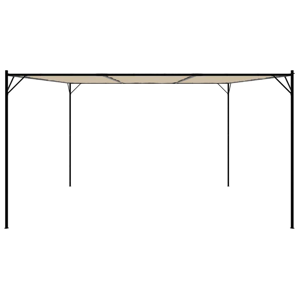 Prieel 4x4 m 180 g/m² stof en staal beige
