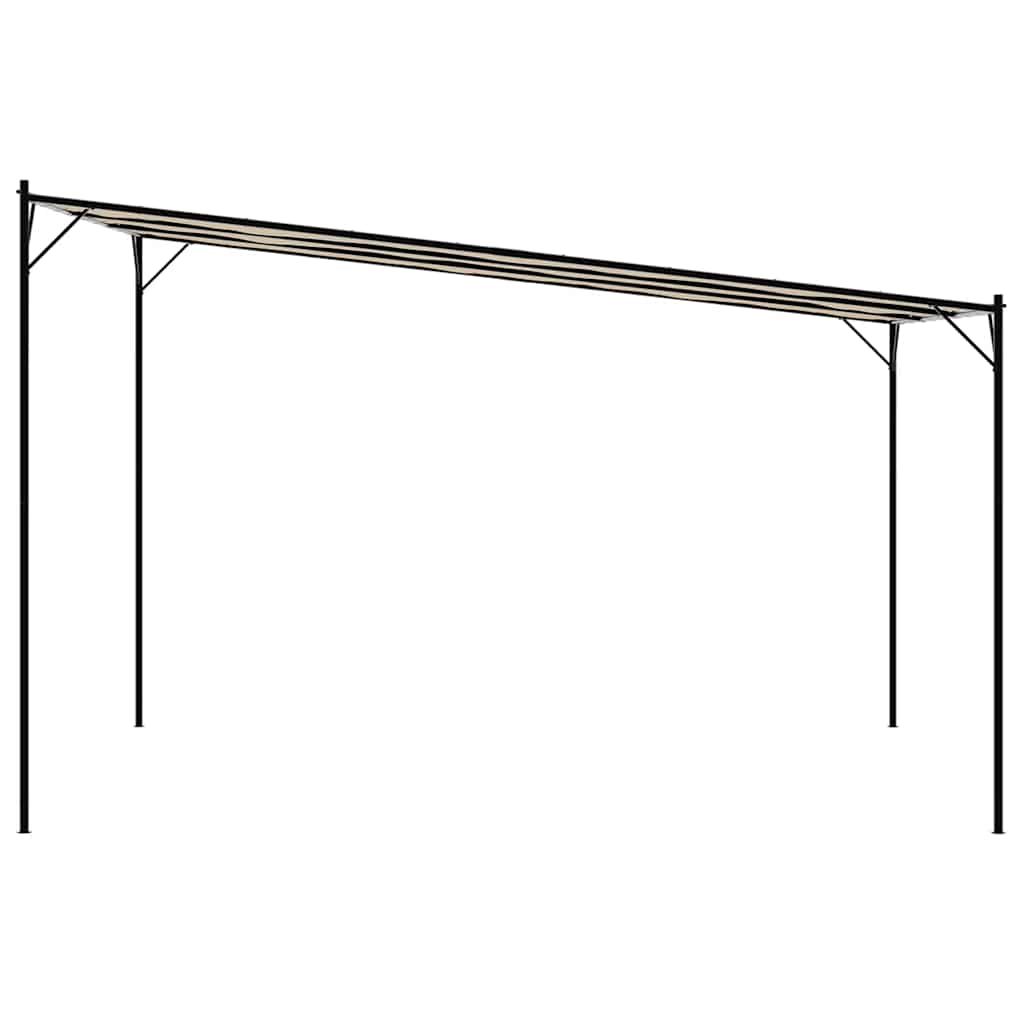 Prieel 4x4 m 180 g/m² stof en staal beige